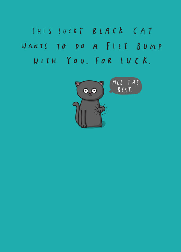 Lucky Black Cat Card
