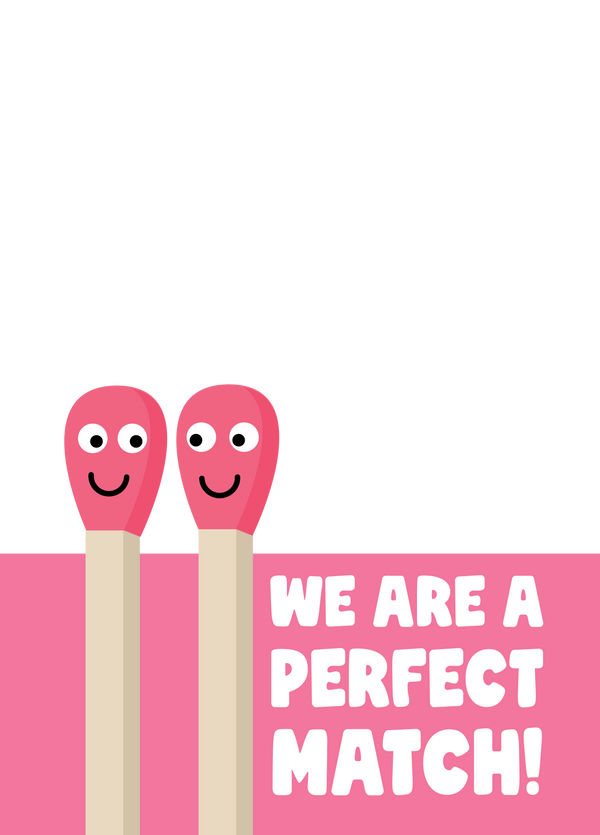 We Are A Perfect Match Photo Card