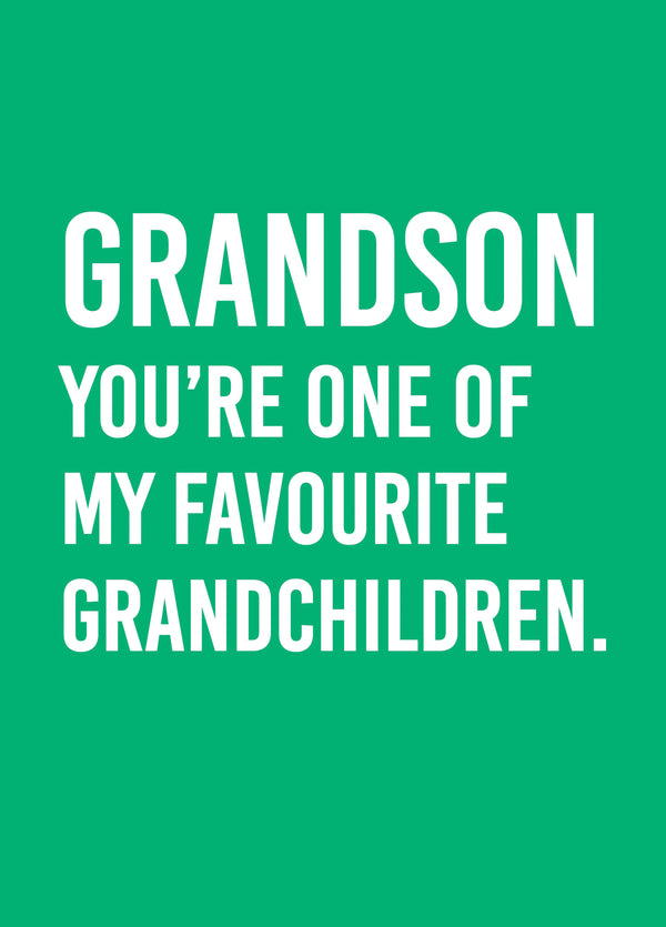Grandson My Favourite Birthday Card