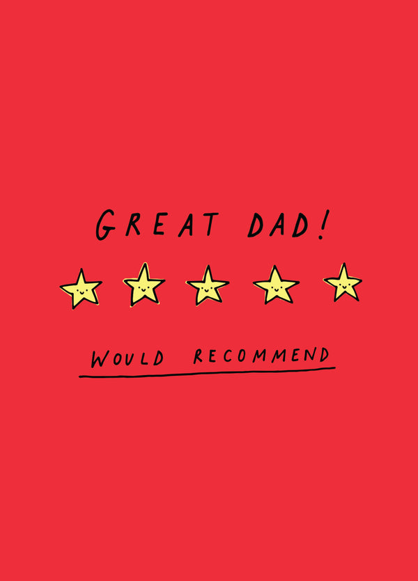 Five Star Dad Card