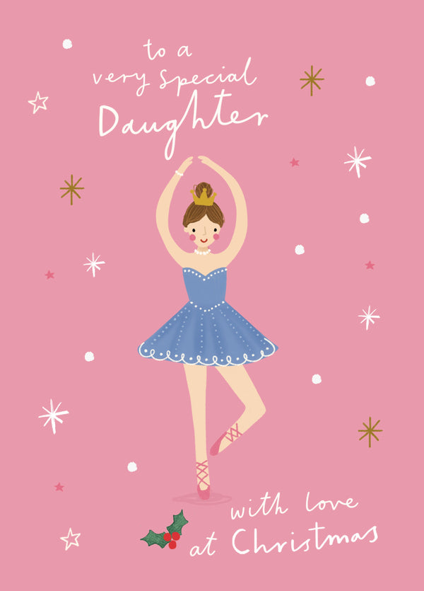 Special Daughter Ballerina Christmas Card