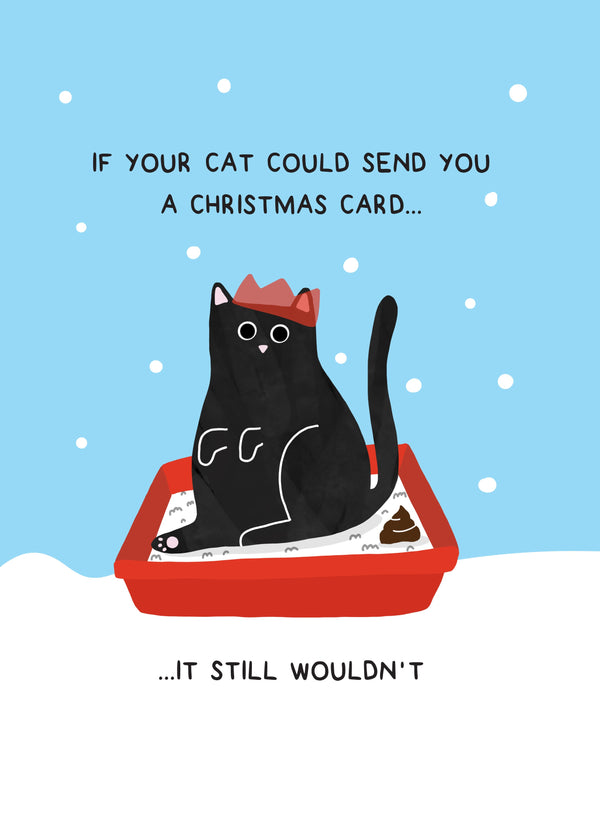 Cat Still Wouldn't Christmas Card