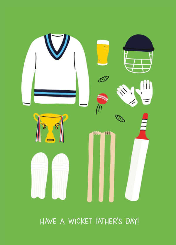 Wicket Cricket Father's Day Card