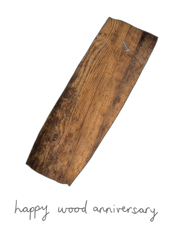 Wood Anniversary Card