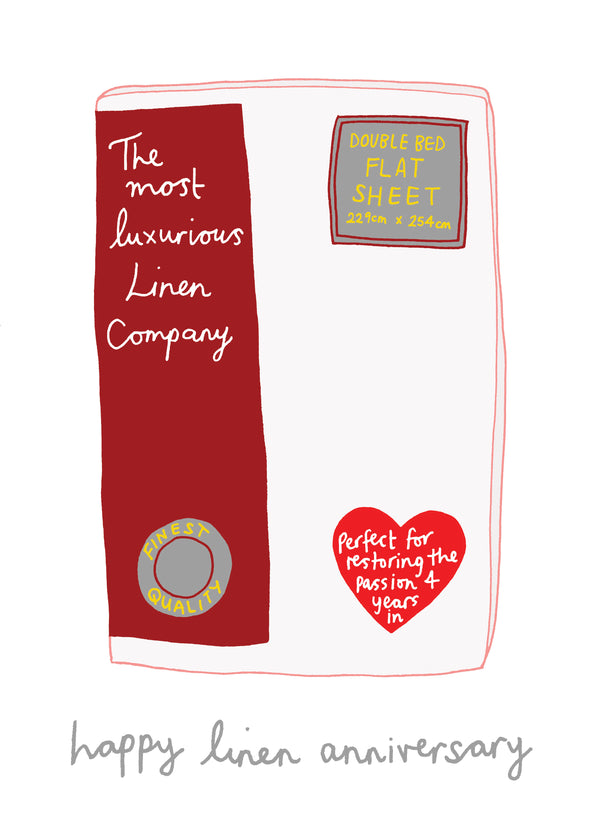 Linen Anniversary Card