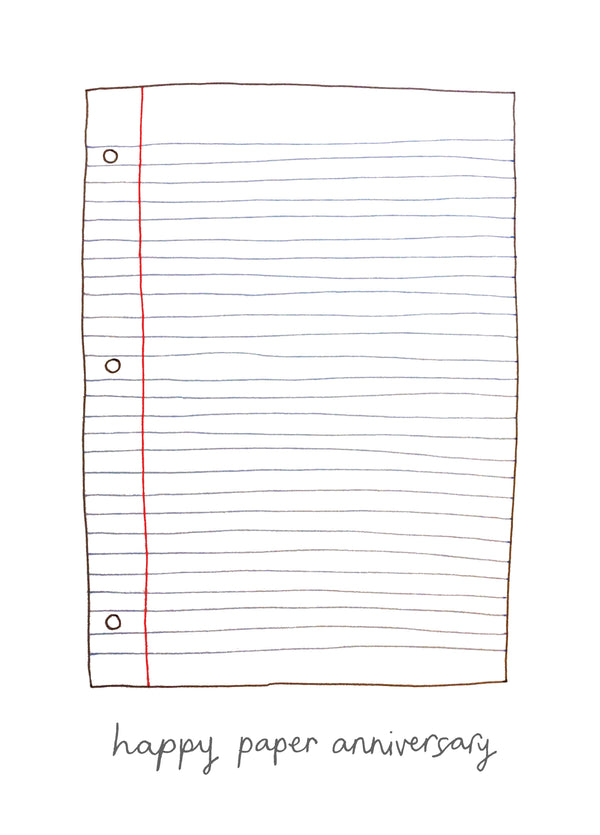 Paper Anniversary Card